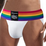 Jockmail Underwear Men's Briefs Slips Penis Pouch Panties Bikini Brief Cueca Gay Hombre Breathable Underpants Rainbow Mart Lion JM380WHITE M(27-30 inches) 