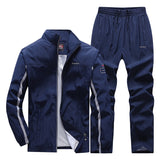 Men's Football Track suits Sportswear Men's Sets Casual Basketball Tracksuit Male Gyms Jogging Sweatshirt Sport Suit Mart Lion Dark Blue L 