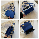 Rhombus Stitching Handbags Trend Fashion Shoulder Bag Retro Simple Messenger Small Square Bag Mart Lion   