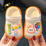 Kids Sandals for Girls Boys Cartoon Summer Children Garden Shoes Toddler Baby Slippers Soft Sole Anti-Slip Shoes Mart Lion white 18 