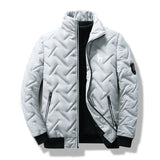 Men's Winter Jacket Coat Quilted With Thick Warm Pilot Winter Zipper Recreational Grid Vertical Zipper Mart Lion   