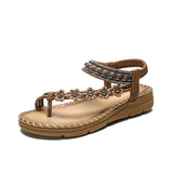 Spring Bohemian Ethnic Style Thick-soled Sandals and Explosive Women Mart Lion brown 36 