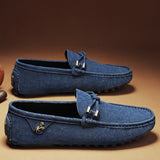 Loafers Men's Casual Shoes Suede Luxury Moccasin Loafers Flats British Style Driving Mart Lion   