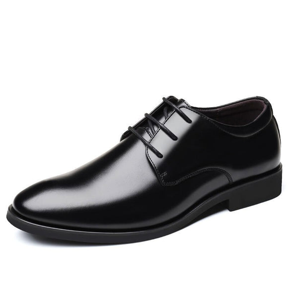  Men's Casual Shoes Classic Low-Cut Embossed Genuine Leather Dress Everything Matching Pointy Wedding Mart Lion - Mart Lion