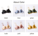 Seamless Tops For Woman Bra Bralette Active Wire Free Push Up Female Lingerie Simple Soft Underwear Bras Mart Lion   