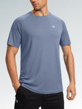 Men's Workout Shirts Quick Dry Fit Short-Sleeve Gym Casual T-Shirts Tops Athletic, Running, Sports Mart Lion   