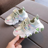 Breathable Toddler Boy Sneakers Stretch Fabric Baby Running Shoes Pink School Girl Sports Mart Lion   