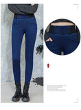 Stretch Jeans High Waist Women Clothing simple Casual Slim Skinny Jeans Denim Trousers Mart Lion   