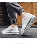 Men's Luxury Casual Sneakers Breathable White Heighten Tenis Shoes Flat Lace-Up Calçado Desportivo Mart Lion   