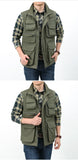 Men's Unloading Vest Tactical Webbed Gear Coat Summer Photographer Waistcoat Tool Many Pocket Mesh Work Sleeveless Jacket Mart Lion   