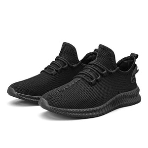 Men's Lightweight Running Shoes Mesh Casual Sneakers Breathable Training Tennis Canvas Sneakers Mart Lion Black 39 