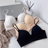 Women Invisible Bra Open Back Bralette Backless Brassiere Sexy Top Underwear Push Up Lingerie Thin Cup Halter Bras Comfort BH  MartLion