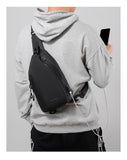 Men's Chest Bag Outdoor Sports Messenger Bag Multifunctional Waterproof Oxford Cloth Shoulder Bag Sling Bag Mart Lion   