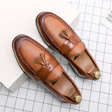 Casual Men's Leather Shoes Tassel Loafers Luxury Flats Sneakers Dress Mart Lion   
