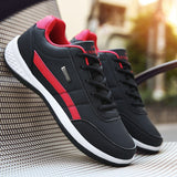 Leather Men's Shoes Trend Casual Breathable Leisure Sneakers Non-slip Footwear Sports Lace-up Trainers Mart Lion   