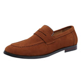 Men's Casual Shoes Suede Genuine Leather Slip-on Light Driving Loafers Moccasins Party Wedding Flat Mart Lion   