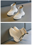  Solid Color ChildrenSocks Shoes Trend Casual Breathable Shoes Korean Boys Sports Girls Knitted Baby Mart Lion - Mart Lion