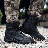 men's Military Leather Boots Special Force Tactical Desert Combat Outdoor Shoes Ankle