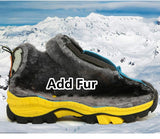 Winter Warm Fur Children Shoes Boys Non-slip Snow Ankle Boots Leather Autumn Casual Sneakers Waterproof Hook Loop Kids Footwear