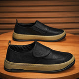 Genuine Leather Men Increase Casual Shoes Handmade Loafers Travel Breathable Slip on Black Soft Walking Leisure Mart Lion   