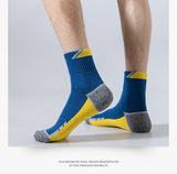 Cotton Socks Professional Men Tennis Towel Bottom Sports Color Matching Elite Tube Running Basketball Socks Thickened Mart Lion   