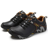 Brown Outdoor Men's Hiking Shoes Genuine Leather Trail Climbing Sports Sneakers Waterproof Trekking Mart Lion black9999 38 
