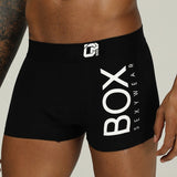 Cotton Boxer Man's Underwear Low waist Underpants Boxershorts Lingeries Penis Mart Lion OR212-Black M 1pc