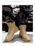 Military Boot Combat Shoes Men's Ankle Tactical Army Work Safety Motocycle Boot Army Hiking Mart Lion   