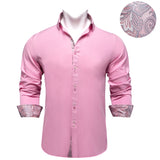Men's Shirt Long Sleeve Cotton Red Button-down Collar Social Casual Shirts Men's DiBanGu Clothing Mart Lion CY-2222 S 