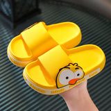 Cartoon Duck Children Slippers Open Toe Non-Slip Home Bathroom Shoes Comfort Light Kids Slippers Summer Soft Sole Flats Shoes Mart Lion   