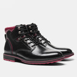 Red bottom Men Boots Patent leather Men Ankle Boots Mart Lion Black 645 40 