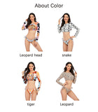  Padded Bikini Set Women Vintage Swimwear Print Leopard Sunscreen Swimsuit Beach Suit Bathing Suits Mart Lion - Mart Lion