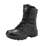 Men's Leather Boots Waterproof Mountain Combat Army Work Shoes Tactical Military De Seguridad Mart Lion Black 39-24.5cm 