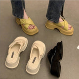 Concise Women Sandals Flats Platforms Casual Soft Genuine Leather Shoes Summer Mart Lion   