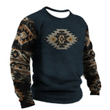 Men's T-shirt Sweatshirt Harajuku Clothes Pullover  Casual Street Loose Cotton Shirt Ethnic Pattern Vintage Winter Mart Lion D01-MY00550 2XL 