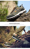  Hiking Shoes Men's Sneakers Lace Up Mountain Boots Non-slip  Outdoors Sheos Mart Lion - Mart Lion
