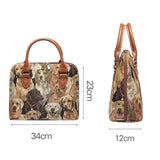 Tapestry Handbag Satchel Bag Shoulder Crossbody Messenger office worker ladies with Cute Dog Design Mart Lion   
