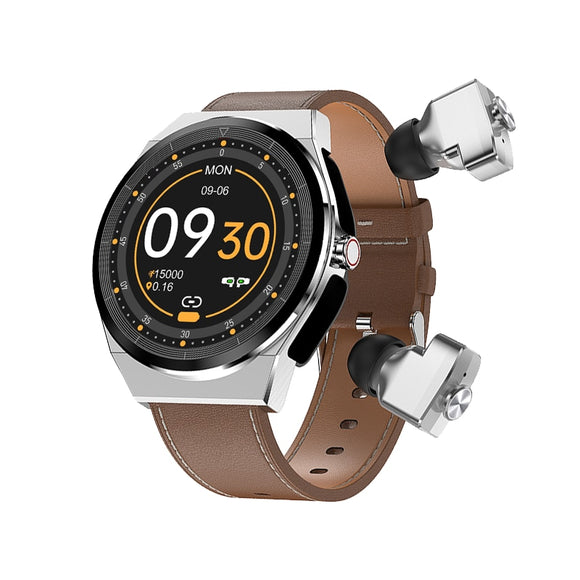 JM08 Smart Watch TWS Wireless Headset HIFI Stereo Sound Bluetooth Call Earphone Heart Rate Blood Pressure Monitor Smartwatch Mart Lion   