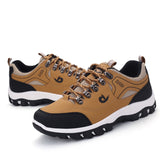 Hiking Shoes Men's Sneakers Lace Up Mountain Boots Non-slip  Outdoors Sheos Mart Lion Yellow 39 