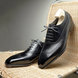 In Brown Brogue Shoes Men's Black Lace-up Square Toe Party Wedding Mart Lion   