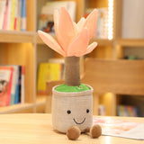 Lifelike Plush Fortune Tree Toy Stuffed Pine Bearded Trees Bamboo Potted Plant Decor Desk Window Decoration Gift for Home Kids Mart Lion pink Bearded tree see description 