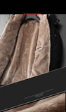 Men's Fleece Puffer Jacket Gray-black Casual Baggy Hooded Windproof Cotton-Padded Male Coat Mart Lion   