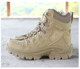 Tactical Military Combat Boots Men's Genuine Leather US Army Hunting Trekking Camping Mountaineering Winter Work Shoes Boot Mart Lion   