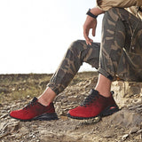 Breathable Light Outdoor Sneakers Men's Casual Shoes Lace-up Black Design Men's Shoe