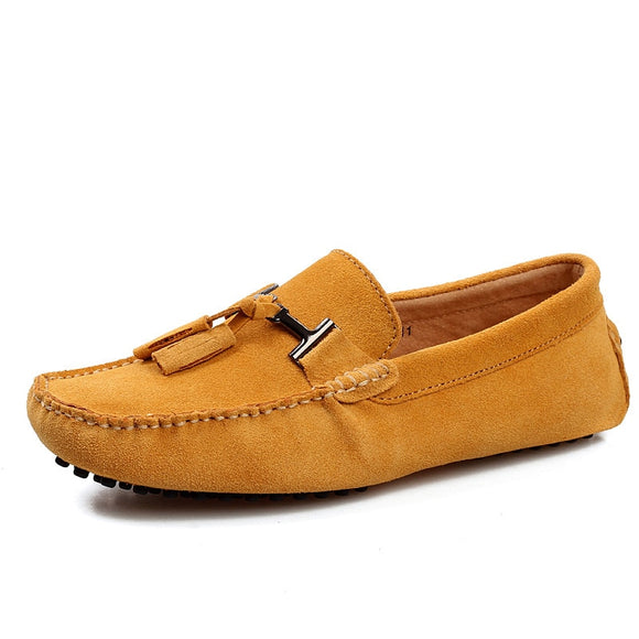 Genuine Leather Tassels Loafers Men's Casual Shoes Moccasins Slip Flats Driving Mart Lion   