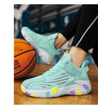  Basketball Shoes Sports Men's Flying Woven Breathable Mesh Lace-up Korean Version Trend Cross-border Mart Lion - Mart Lion