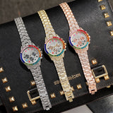 Casual Women Watches Rhinestone Stainless steel Quartz Watch Men Wristwatch reloj mujer Mart Lion   