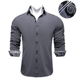 Men's Shirt Long Sleeve Cotton Red Button-down Collar Social Casual Shirts Men's DiBanGu Clothing Mart Lion CY-2224 S 