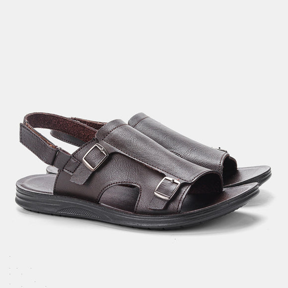 Microfiber Leather Men's Summer Beach Sandals Man Outdoor Office Walking Casual Shoes Male Water Sport Sneakers Mart Lion Dark Brown 40 