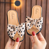 Bow Open Toe Slide Sandals Non-slip Flip Flops Children Home Slippers Kids Girls Summer Cute Beach Slippers Mart Lion   